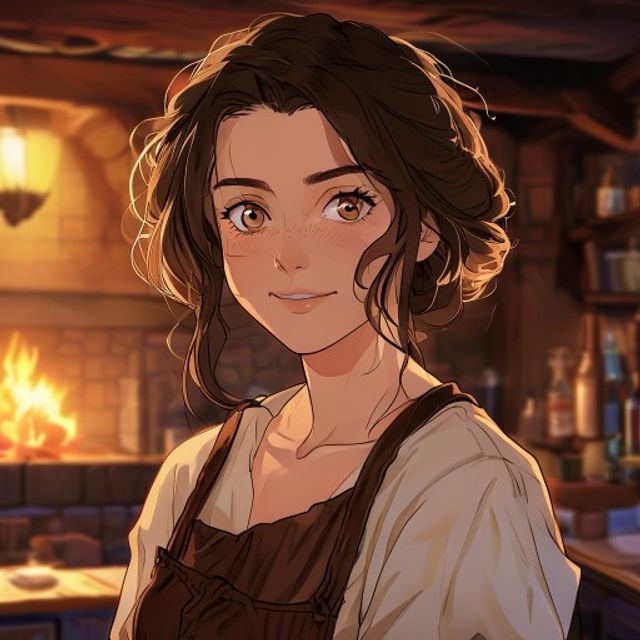 Wren, the tavern keeper from the free demo